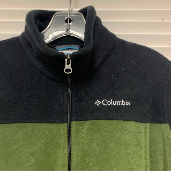 Columbia green/black fleece jacket - Picture 3 of 8